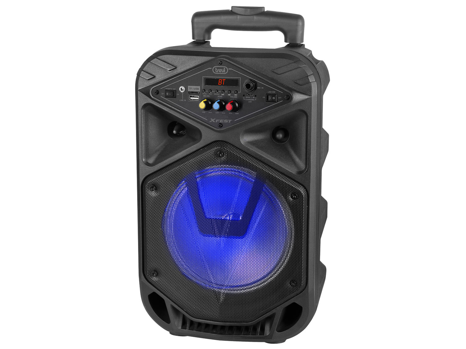 Trevi Xfest XF 350 tragbarer Verstärker MP3 USB MicroSD AUX-In Bluetooth Karaoke 
